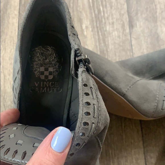 Vince Camuto Gray Suede Booties - Picture 6 of 6